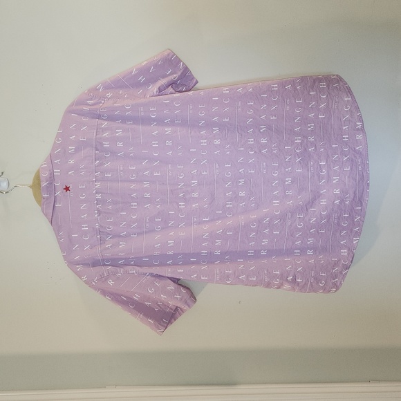 Armani Exchange~Shortsleve Button Down Dress Shirt Size XXL Slim - Picture 2 of 6